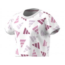 ADIDAS JC7710 ΠΑΙΔΙΚΗ ΒΑΜΒΑΚΕΡΗ ΜΠΛΟΥΖΑ T.Shirt ΚΟΡΙΤΣΙ ΛΕΥΚΗ-ΡΟΖ
